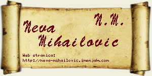 Neva Mihailović vizit kartica